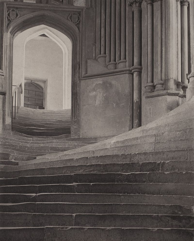 1903, A Sea of Steps - Wells Cathedral
