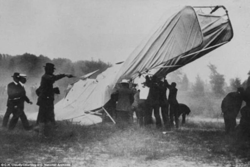 1908, The First Fatal Airplane Crash Photograph - US Army