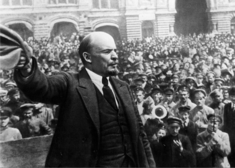 1919, Vladimir Lenin speaking to crowd
