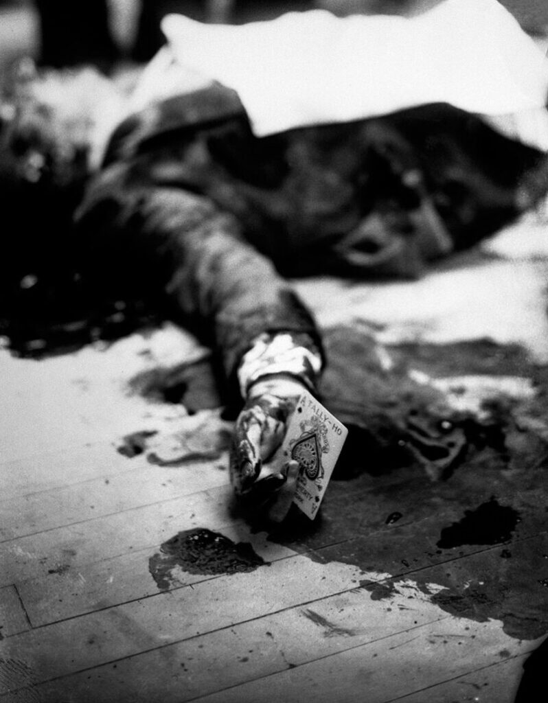 1931, Mafia Boss Joe Masseria Lays Dead On A Brooklyn Restaurant Floor Holding The Ace Of Spades