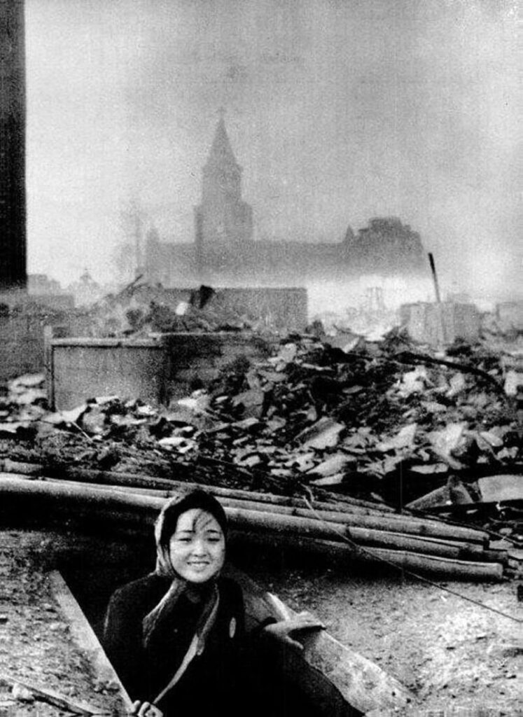 1945, A woman survivor of the Nagasaki bombing