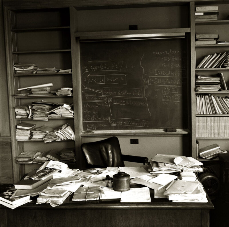 1955, Albert Einstein’s office on the day of his death